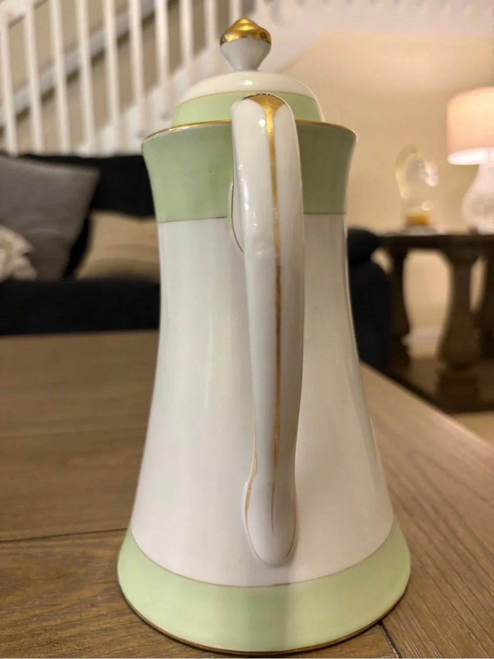 Vintage Nippon Hand Painted Porcelain Pitcher / Pot –Gold Detail